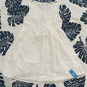 Brand new white eyelet dress by CUPSHE